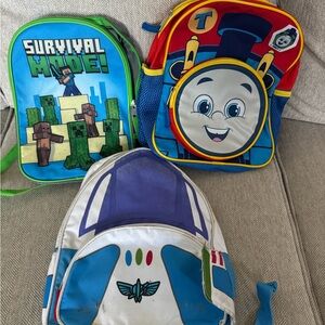 Blue and Red Cartoon Character Kids Backpack
